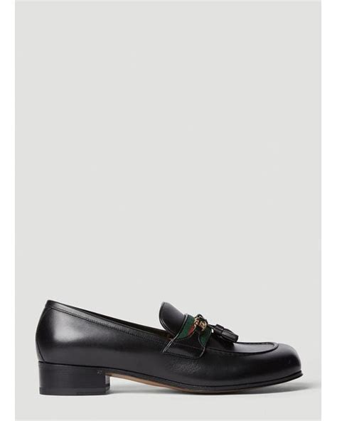 gucci square toe loafers|gucci fringe loafer.